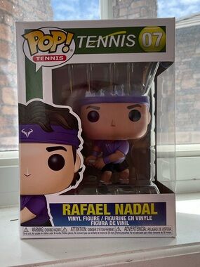 Rafael Nadal Pop! tennis Funko box French Open purple Nike Vamos Rafa!